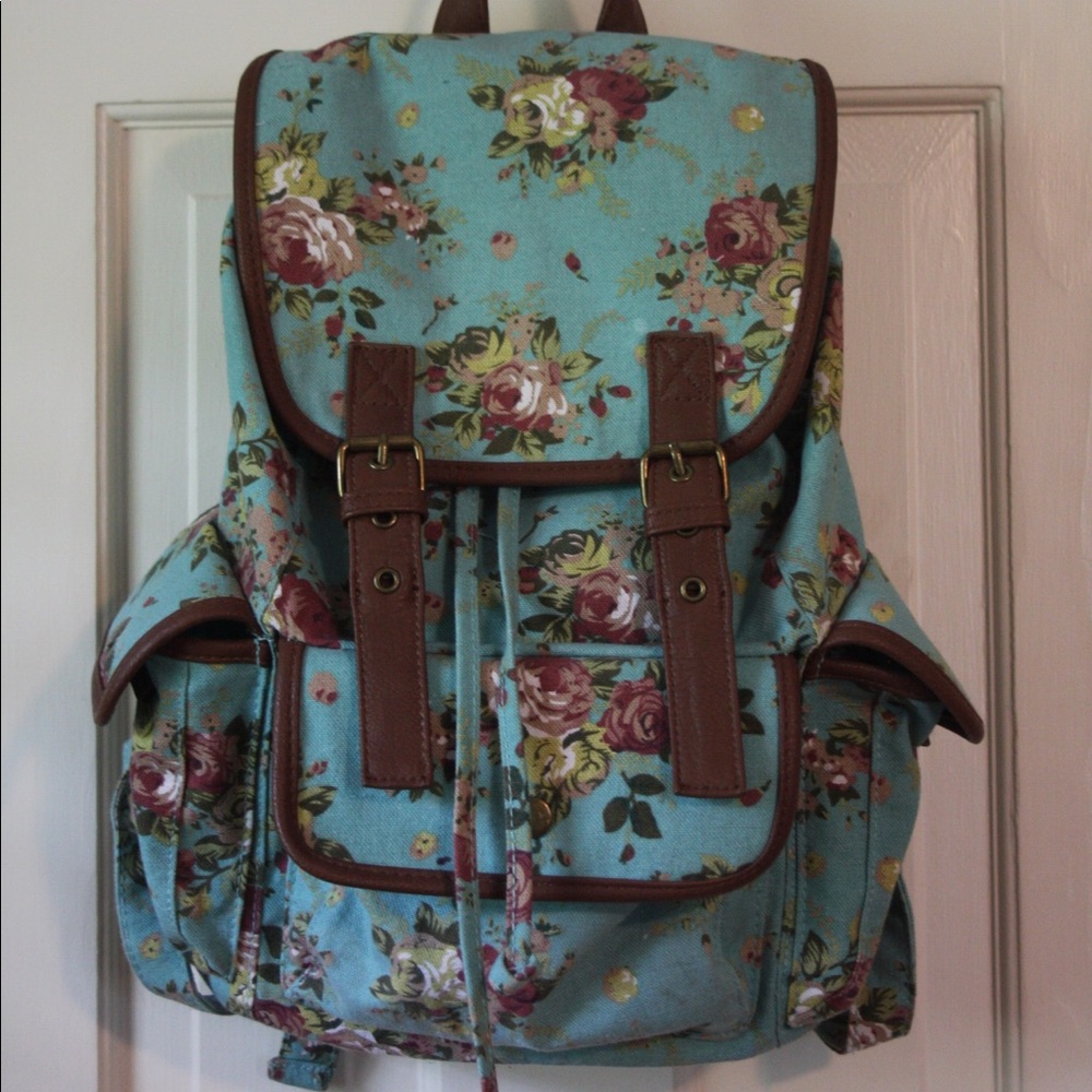 Floral print backpack